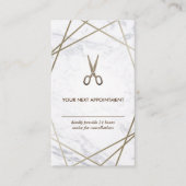 Scissors marble Hair Stylist Appointment Verticaal Visitekaartje (Voorkant)