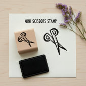 Scissors Mini Wooden Art Stamp Rubberstempel