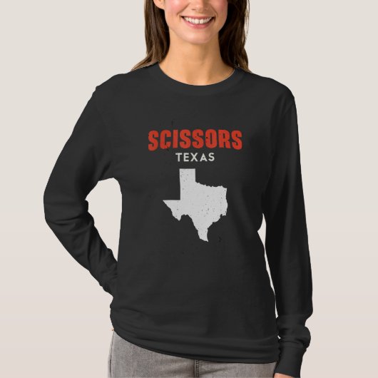 Scissors Texas USA State America Travel Texas T-shirt (Voorkant)