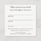  scissors verwijzingssalon clientkaarten aanbevelingskaartje (Achterkant)