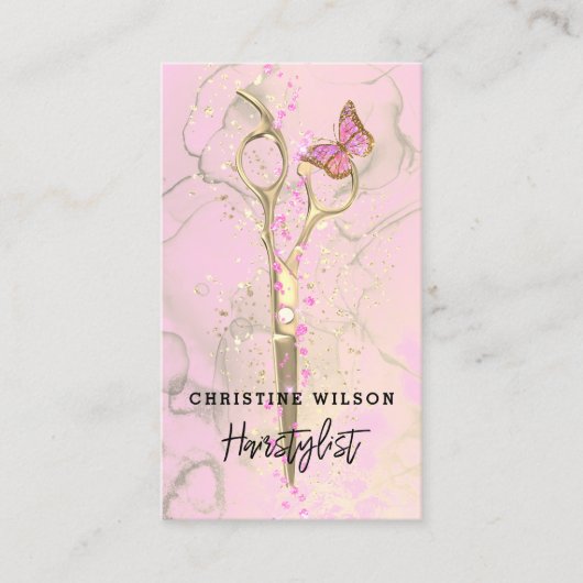 scissors vlinderinkt visitekaartje (Voorkant)