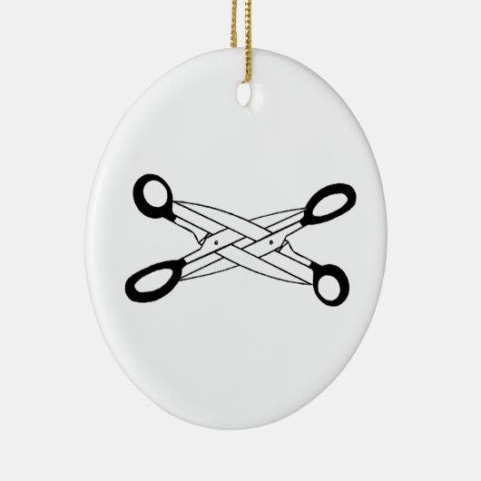 SCISSORTIJD KERAMISCH ORNAMENT (Rechts)