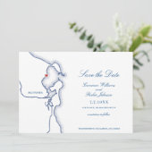 Scituate Harbour Massachusetts Kaart Elegant Weddi (Staand voorkant)