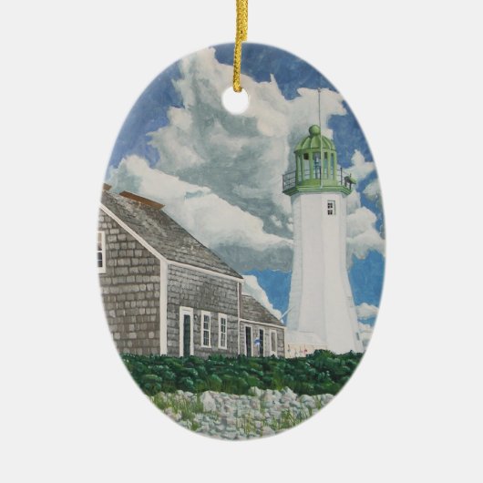 Scituate Lichtwachterhuis Keramisch Ornament (Voorkant)