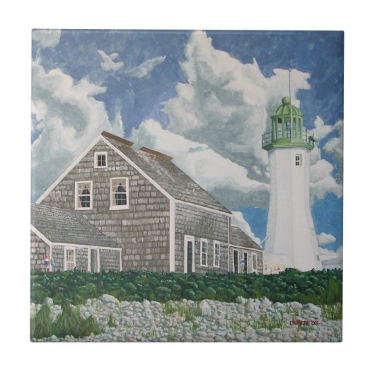 Scituate Lichtwachterhuis Tegeltje (Voorkant)