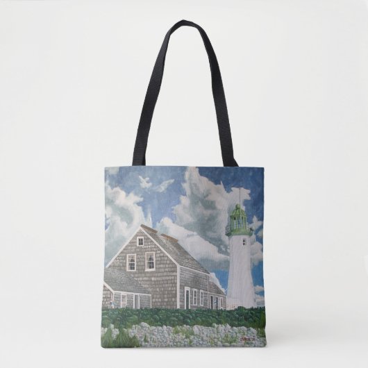 Scituate Lichtwachterhuis Tote Bag (Voorkant)