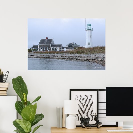 Scituate Lighhouse Panorama Poster (Thuiskantoor)