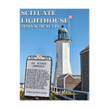 Scituate Lighthouse, Massachusetts Briefkaart