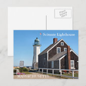 Scituate Lighthouse, Massachusetts Briefkaart (Voorkant / Achterkant)