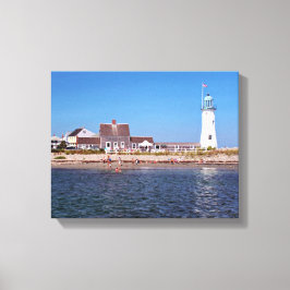Scituate Lighthouse, Massachusetts Canvas Afdruk