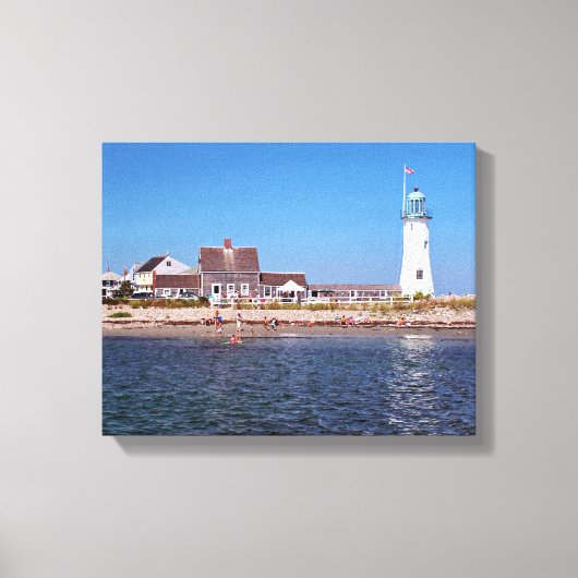Scituate Lighthouse, Massachusetts Canvas Afdruk (Voorkant)