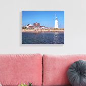 Scituate Lighthouse, Massachusetts Canvas Afdruk (Insitu (Woonkamer))