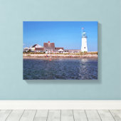 Scituate Lighthouse, Massachusetts Canvas Afdruk (Insitu (Houten vloer))