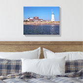 Scituate Lighthouse, Massachusetts Canvas Afdruk (Insitu (Slaapkamer))