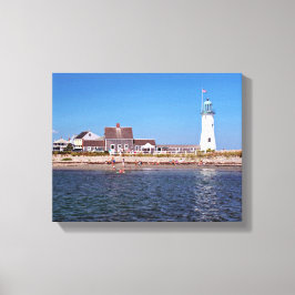 Scituate Lighthouse, Massachusetts Canvas Afdruk