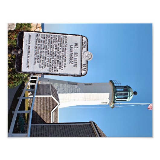 Scituate Lighthouse, Massachusetts Foto Afdruk (Voorkant)