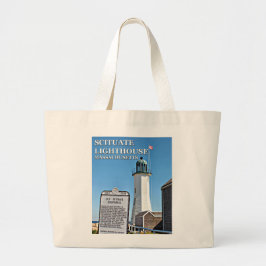 Scituate Lighthouse, Massachusetts Grote Tote Bag