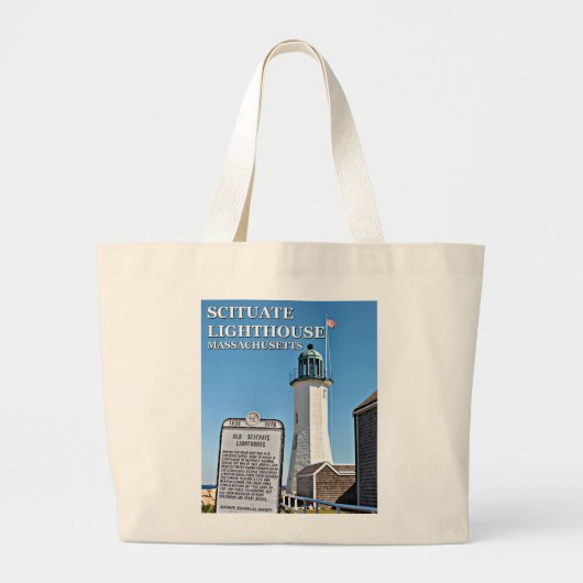 Scituate Lighthouse, Massachusetts Grote Tote Bag (Voorkant)