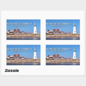 Scituate Lighthouse, Massachusetts Rechthoekige Sticker (Vel)