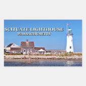 Scituate Lighthouse, Massachusetts Rechthoekige Sticker (Voorkant)