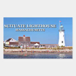 Scituate Lighthouse, Massachusetts Rechthoekige Sticker