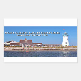 Scituate Lighthouse, Massachusetts Rechthoekige Sticker
