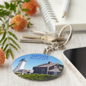 Scituate Lighthouse Massachusetts Sleutelhanger (Zijkant)