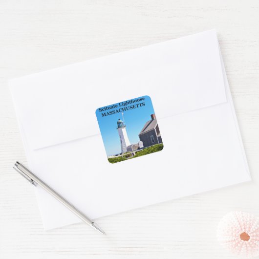 Scituate Lighthouse, Massachusetts Stickers (Envelop)