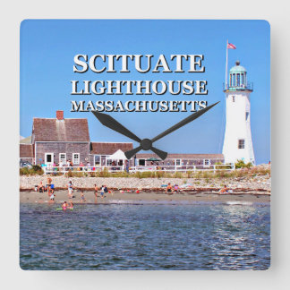 Scituate Lighthouse, Massachusetts Vierkante Klok