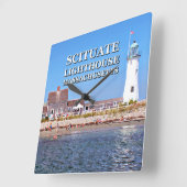 Scituate Lighthouse, Massachusetts Vierkante Klok (Hoek)