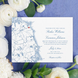 Scituate Massachusetts Kaart Elegant Navy Wedding