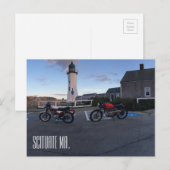 Scituate Massachusetts Vuurtoren & Moto Briefkaart (Voorkant / Achterkant)