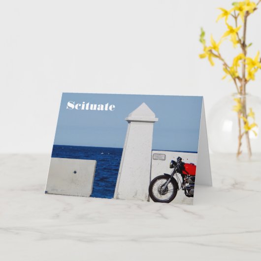 Scituate Massachusetts Wenskaart Kaart (Gele Bloem)