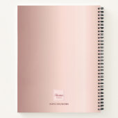Scketchbook roos gouden blauwe fotomonogram notitieboek (Achterkant)