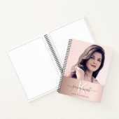 Scketchbook roos gouden blauwe fotomonogram notitieboek (Binnen)