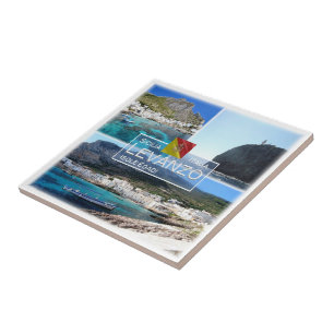 SCL009 LEVANZO EILAND, Mozaïek, Sicilië, Tegeltje