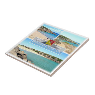 SCL010 CALAMOSCHE STRAND, Mozaïek, Sicilië, Tegeltje