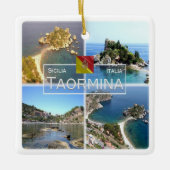 SCL017 TAORMINA Isola Bella, mozaïek, Sicilië Keramisch Ornament (Voorkant)