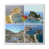 SCL017 TAORMINA Isola Bella, mozaïek, Sicilië Tegeltje (Voorkant)