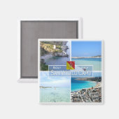 SCL023 SAN VITO LO CAPO - Mozaïek - Sicilië - Frid Magneet (Voorkant / Achterkant)