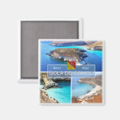 SCL027 ISOLA DEI CONIGLI, Mozaïek, Sicilië, Koelka Magneet (Voorkant / Achterkant)