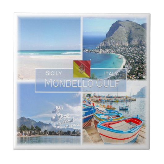 SCL029 LO GOLF, Mozaïek, Sicilië, Tegeltje (Voorkant)