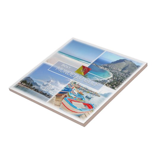 SCL029 LO GOLF, Mozaïek, Sicilië, Tegeltje (Zijkant)