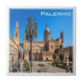 SCL030 PALERMO, Panorama, Sicilië, Italië Tegeltje (Voorkant)