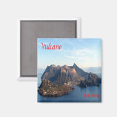 SCL034 EOLISCHE EILANDEN, Vulkaan, Sicilië, Koelka Magneet (Voorkant / Achterkant)