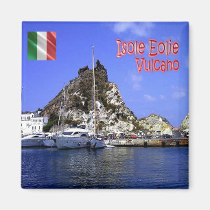 SCL035 EOLISCHE EILANDEN, Vulkaan, Sicilië. koelka Magneet