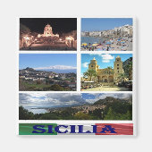 SCL054 SICILY - Mozaïek - Italië - Fridge Magneet (Voorkant)