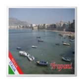 SCL056 TRAPANI, Panorama, Sicilië, Italië Tegeltje (Voorkant)
