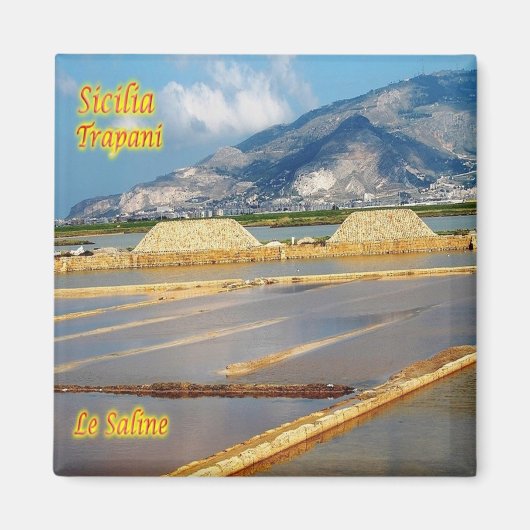 SCL058 TRAPANI - Le Saline - Sicilië - Fridge Magneet (Voorkant)