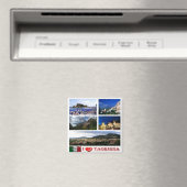 SCL059 TAORMINA, I Love, Mozaïek Sicilië, Koelkast Magneet (Insitu (Vaatwasser))